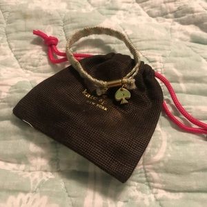 Kate spade mint and gold fabric bracelet!